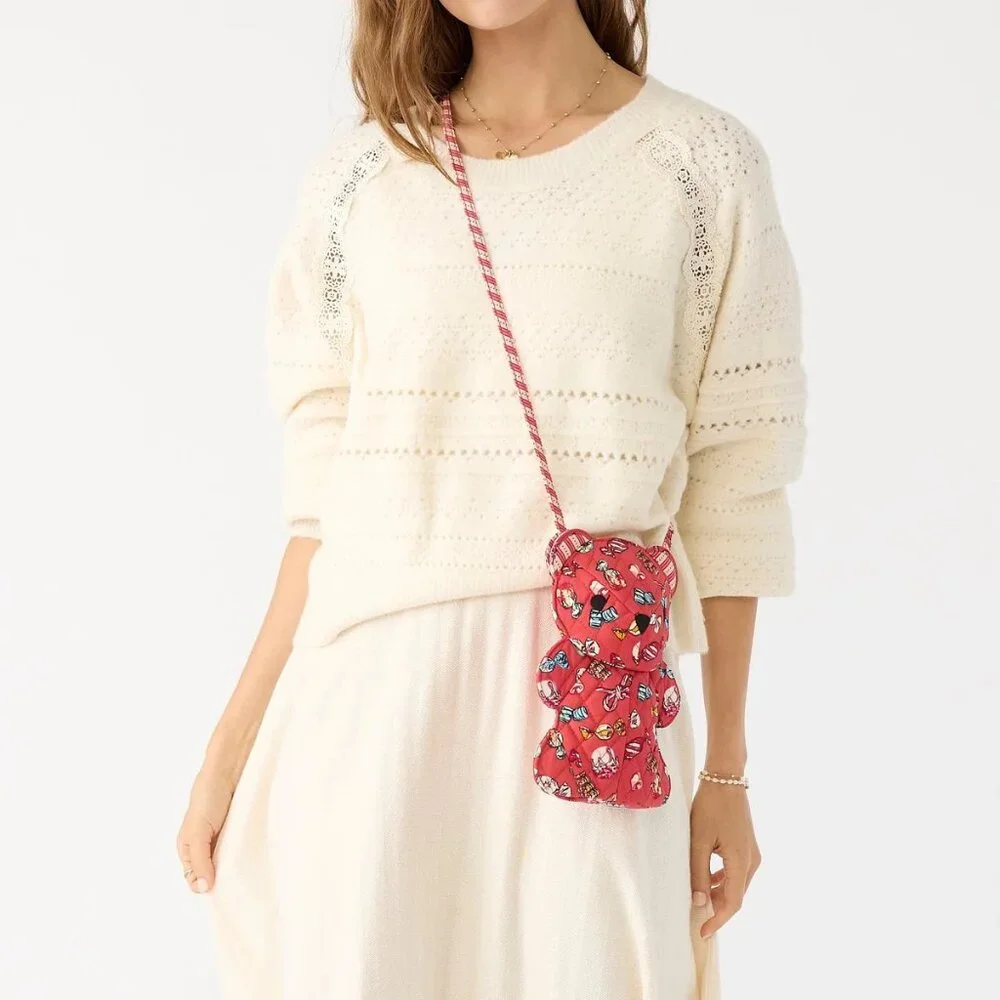 NWT $68 Price Firm Vera Bradley x Anthropologie Classic Bear Crossbody Bag 145. - Picture 5 of 11